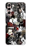 Samsung Galaxy S21 Uyumlu Death Note Kolaj Tasarımlı Baskılı Silikon Kılıf