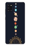 Samsung Galaxy A31 Uyumlu Gezegenler Baskılı Silikon Kılıf