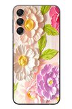Samsung Galaxy A24 Uyumlu Beyaz Papatyalar Baskılı Silikon Kılıf