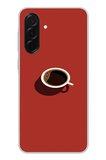 Samsung Galaxy A36 Uyumlu Sade Kahve Kupası Baskılı Silikon Kılıf