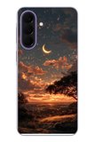 Samsung Galaxy A57 Uyumlu Ay Gecesi Baskılı Silikon Kılıf