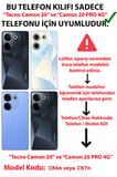Tecno Camon 20-20 PRO Uyumlu Türk Milli Takım Izgara Desenli Forma Baskılı Silikon Kılıf