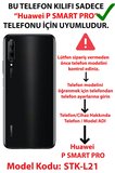 Huawei P Smart PRO Uyumlu Mor Papatyalar Sulu Boya Baskılı Silikon Kılıf