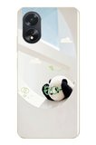 Oppo A38 Uyumlu Gözlüklü Panda Baskılı Silikon Kılıf