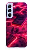 Samsung Galaxy S22 Uyumlu Kızıl Dolarlar Baskılı Silikon Kılıf