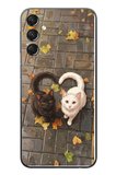 Samsung Galaxy A24 Uyumlu Kalp Kuyruklu Kediler Baskılı Silikon Kılıf