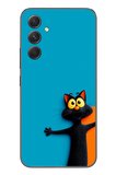Samsung Galaxy A54 Uyumlu Kedi Uyarısı Baskılı Silikon Kılıf