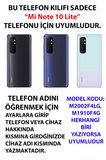 Mi Note 10 Lite Uyumlu Pembe Fiyonk ve Kalp Desenli Baskılı Silikon Kılıf