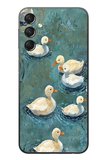 Samsung Galaxy A24 Uyumlu Yüzen Ördekler Baskılı Silikon Kılıf