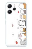 Redmi 12 Uyumlu Kedi Harekatı Patileri Baskılı Silikon Kılıf