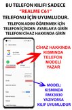 Realme C61 Uyumlu Osmanlı Tuğrası Detaylı Baskılı Silikon Kılıf