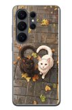 Samsung Galaxy S26 Ultra Uyumlu Kalp Kuyruklu Kediler Baskılı Silikon Kılıf