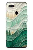 Oppo A5S Uyumlu Beyaz Çizgili Orman Baskılı Silikon Kılıf