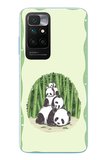 Redmi 10 2022 Uyumlu Panda Ailesi Baskılı Silikon Kılıf