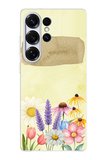 Samsung Galaxy S25 ULTRA Uyumlu Sulu Boya Dokulu Vazoda Çiçek Desenli Baskılı Silikon Kılıf