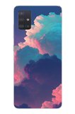 Samsung Galaxy A51 Uyumlu Renkli Doğal Bulutlar Baskılı Silikon Kılıf