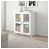 Büfe, cam-beyaz, 78x95 cm