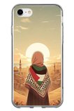 iPhone 7-8-SE 2020 Uyumlu Filistine Özgürlük Kız Baskılı Silikon Kılıf
