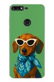 Huawei Y7 2018 - Honor 7C Uyumlu Cool Dachshund Köpek Baskılı Silikon Kılıf