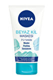 3 ADET  Nivea Visage Beyaz Kil Maskesi 3'ü 1 Arada 150 ml