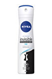 4 ADET   Nivea Deodorant Invisible Black&White Pure 150 ml