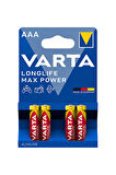 4 ADET   Varta Pil Max Power 4' Lü İnce Pil