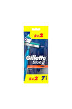 4 ADET   Gillette Blue2 Tıraş Bıçağı Plus 5+2'li
