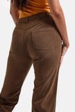 Kadın Kahve Flare Fit Velvet Kadife Kumaş Pantolon