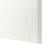 Tv ünitesi, beyaz-şeffaf cam, 180x42x192 cm, HANVIKEN/SINDVIK, çıt çıt raylı