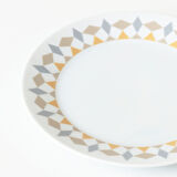Tabak, beyaz-çok renkli desenli, 20 cm