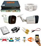1  İNSAN VE YÜZ TANIMALI HAREKET ALGILAYAN METAL KASA 5 MP LENS 1080P 8 SÜPERKING LED GÜVENLİK KAMERASI SETİ 5236