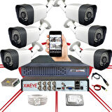 Bises 436 5 Megapiksel Full HD 1920x1080 Dome Güvenlik Kamerası Seti 6'lı