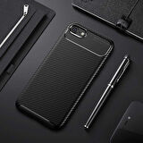 Apple iPhone 8 ile Uyumlu Kılıf Focus Karbon Tasarım Telefon Kılıfı Kapak