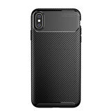 Apple iPhone X ile Uyumlu Kılıf Focus Karbon Tasarım Telefon Kılıfı Kapak