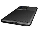 Samsung Galaxy S21 Ultra ile Uyumlu Kılıf Focus Karbon Tasarım Telefon Kılıfı Kapak