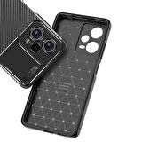 Xiaomi Redmi Note 12 5G ile Uyumlu Kılıf Focus Karbon Tasarım Telefon Kılıfı Kapak