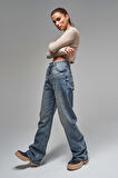 Kadın T.Kot Rengi 31w467 Straight Fit %100 Koton Denim