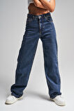 Kadın T.Kot Rengi Straight Fit %100 Koton Denim