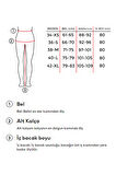 Kadın Siyah 26w41 Renk Straight Fit Kalın Fitilli Kadife Pantolon