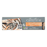 Cretacolor Oil Pencils Drawing Set Yağlı Çizim Kalemleri Eskiz Seti 6'lı Metal Kutu / 400 07
