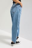 Kadın Mavi Renk 4s6-4 Carrot Fit Rahat Kesim İç boy 67cm %100 Koton Denim Jean