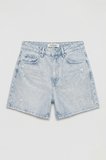 Kadın Ice T1-4s6-3 Mom Fit Parlak Taşlı Yıldız Baskılı Özel Tasarım Denim Şort