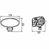 Hella Traktör Halojen Lamba Döner Montaj HB3 12V Kisa Menzil Aydinlatma 1GB996186-051