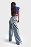 Kadın T.Kot Rengi 2S5-32 Palazzo Fit %100 Koton Orta Bel Denim Jean