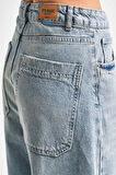 Kadın T.Kot Rengi 4S5-75 Süper Baggy Fit İç Boy 83cm %100 Koton Denim Jean