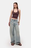 Kadın Kot Renk 4s6-32 Süper Baggy Fit %100 Koton Denim Jean