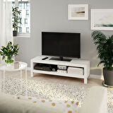Tv sehpası, beyaz, 120x35x36 cm