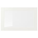 Kapak/çekmece ön paneli, beyaz-cam, 60x38 cm