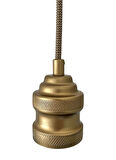 Sarkıt Lale Duy Zigzag Kumaş Kablo DEKORATİF (AMPUL DAHİL DEĞİLDİR) 70cm Metal