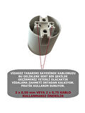 Italyan E14 Duy (MİNİ DUY) Bakalit Geçmeli Yarım Diş Siyah (250V-2A) 5 Adet